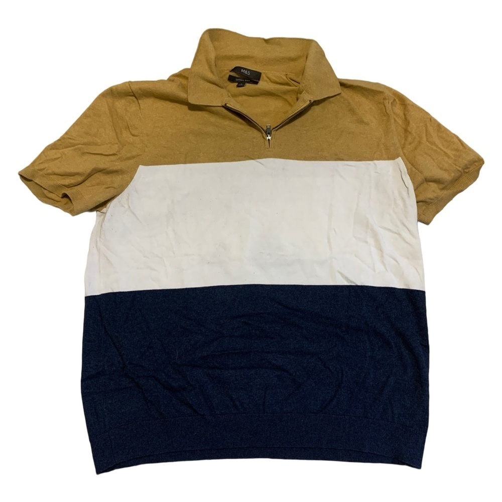 M&S Marks & Spencer Cotton Rich Polo Shirt - Size XL